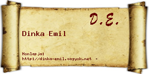 Dinka Emil névjegykártya